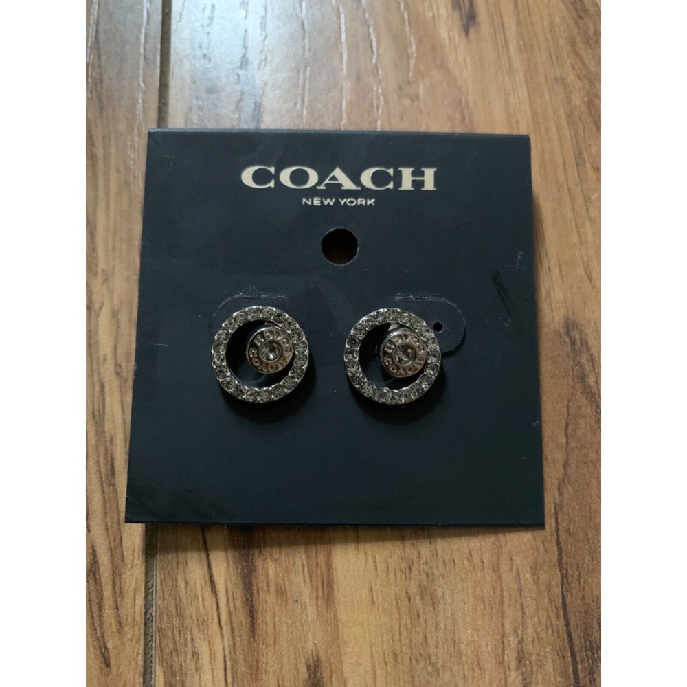 COACH Open Circle Halo Stud Earrings